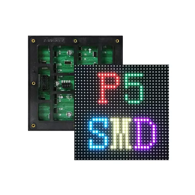 Southbound indoor (outside) single and two-color LED display P5