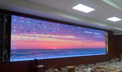 广州市花都区某公司会议室LED显示屏案例
